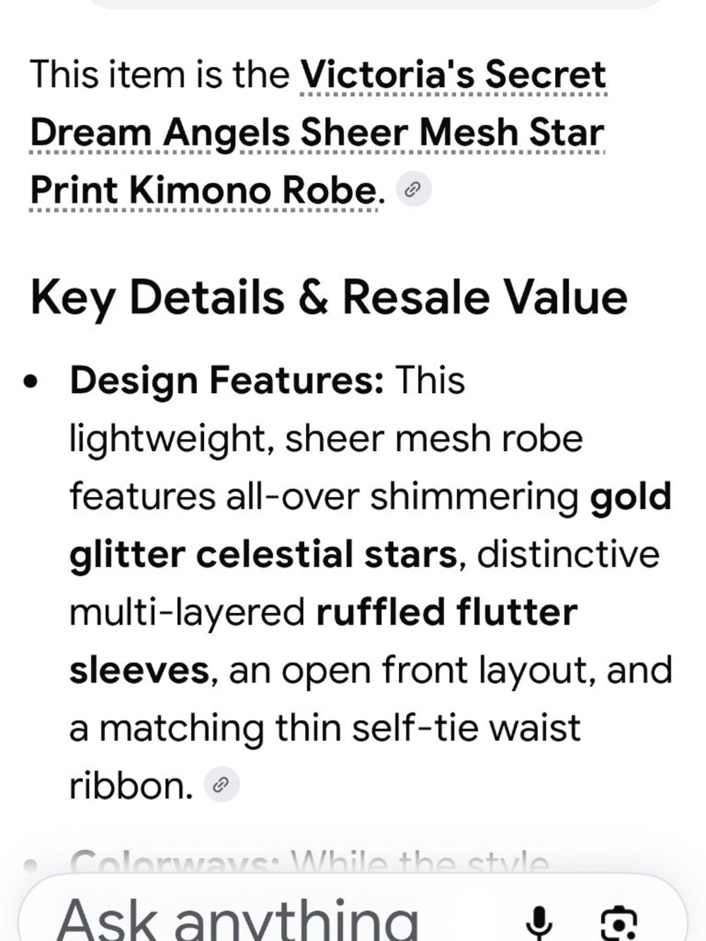 Victoria's Secret Dream Angels Mesh Star Glitter Kimono Robe - Picture 12 of 12